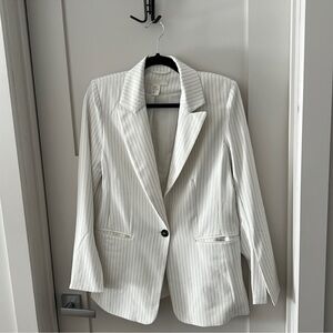H&M Ivory Pinstripe Blazer
